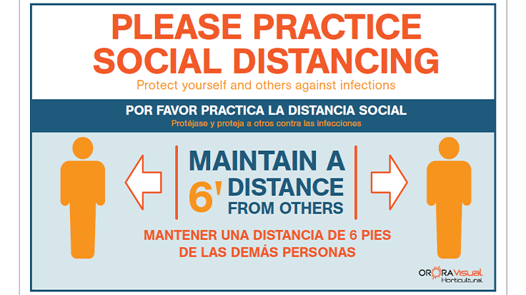 Please Respect Social Distance Guidance Stop Spread Virus Prevent Infection SIGN 