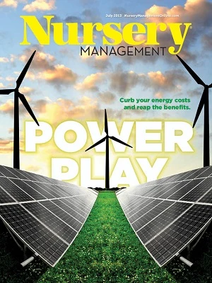 Nursery Management magazine cover with wind mill