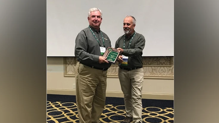 David Thompson, left, with Recognition Committee Chair, Brian Maynard.