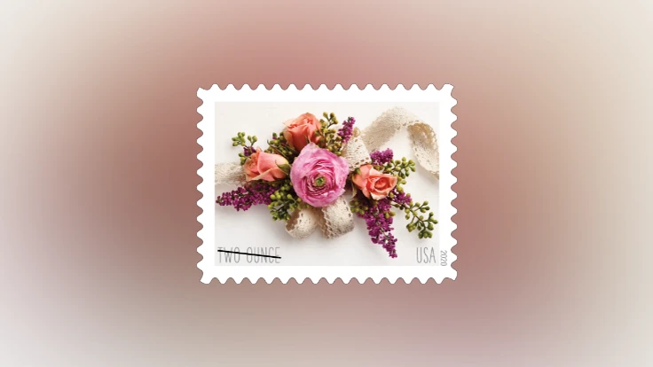 The garden corsage Forever stamp.