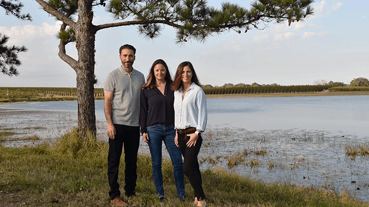 (L-R) Timothee Sallin, Melanie Ressler, and Chloe Gentry