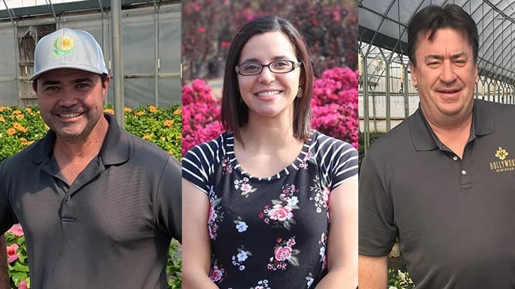 L-R: David Ocheltree, Emilia Edwards, Jim Hoover