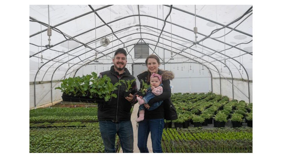 (L-R) Derry and Celia Breeden and baby Silvia Anne