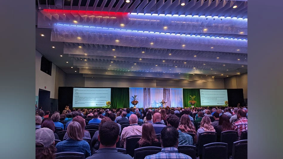 AmericanHort president and CEO Ken Fisher addresses attendees at Cultivate'22 in Columbus, Ohio.