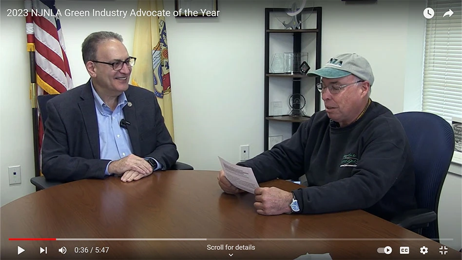 Congratulations to Assemblyman Roy Freiman, Green Industry Advocate.