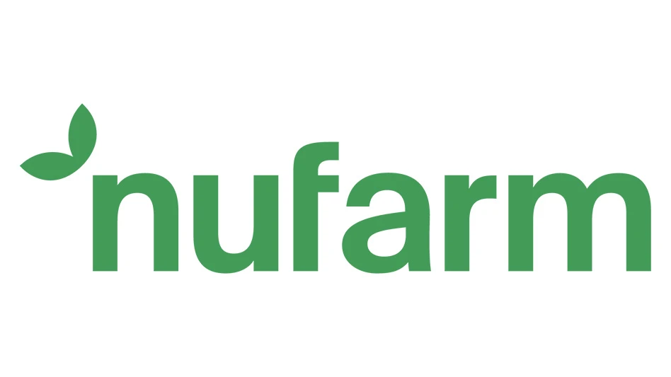 A logo with green text on a white background reads nufarm.