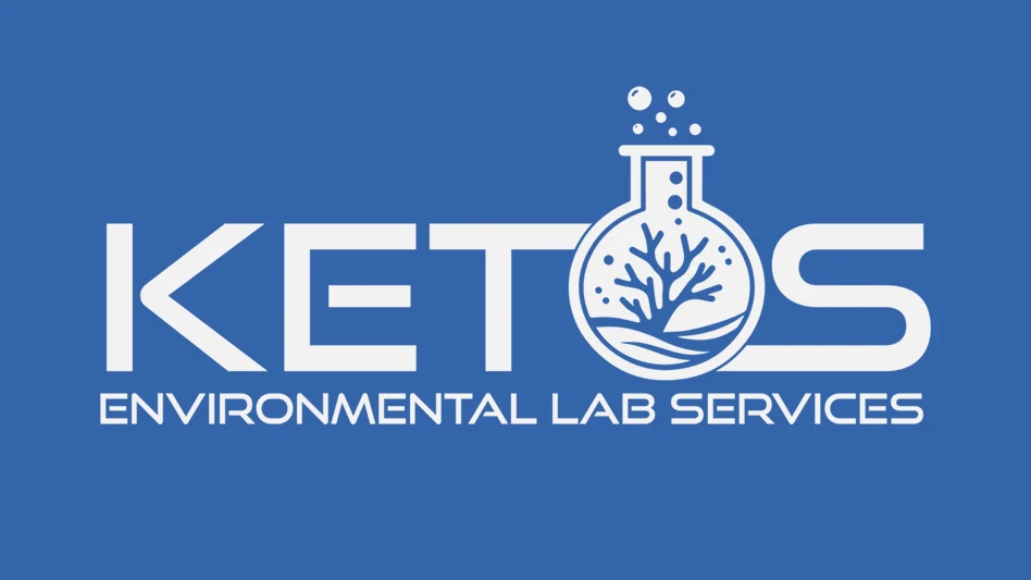 A graphic with white text on a blue background reads Ketos Environmental Lab Services.
